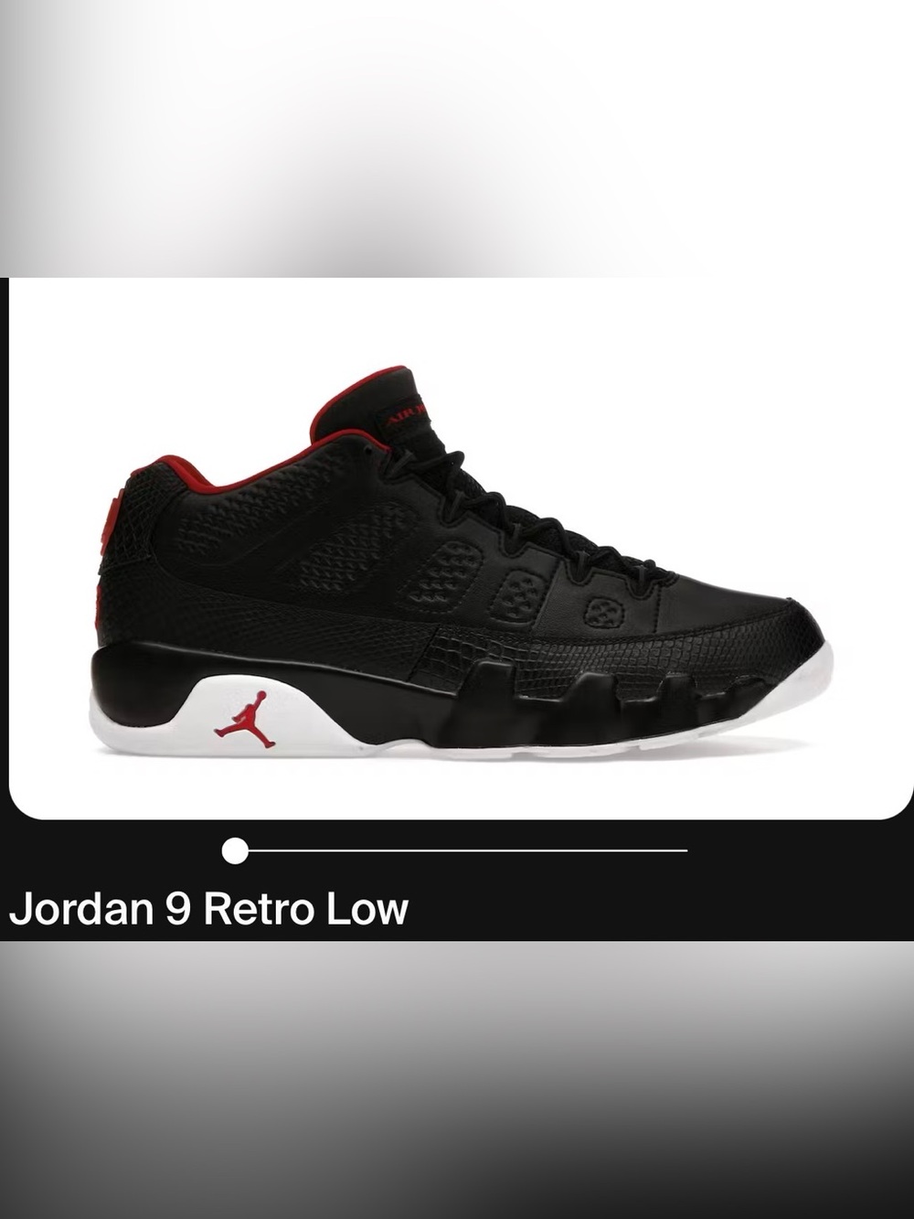 Jordan 9 Retro Low Sneakers - Black/Red